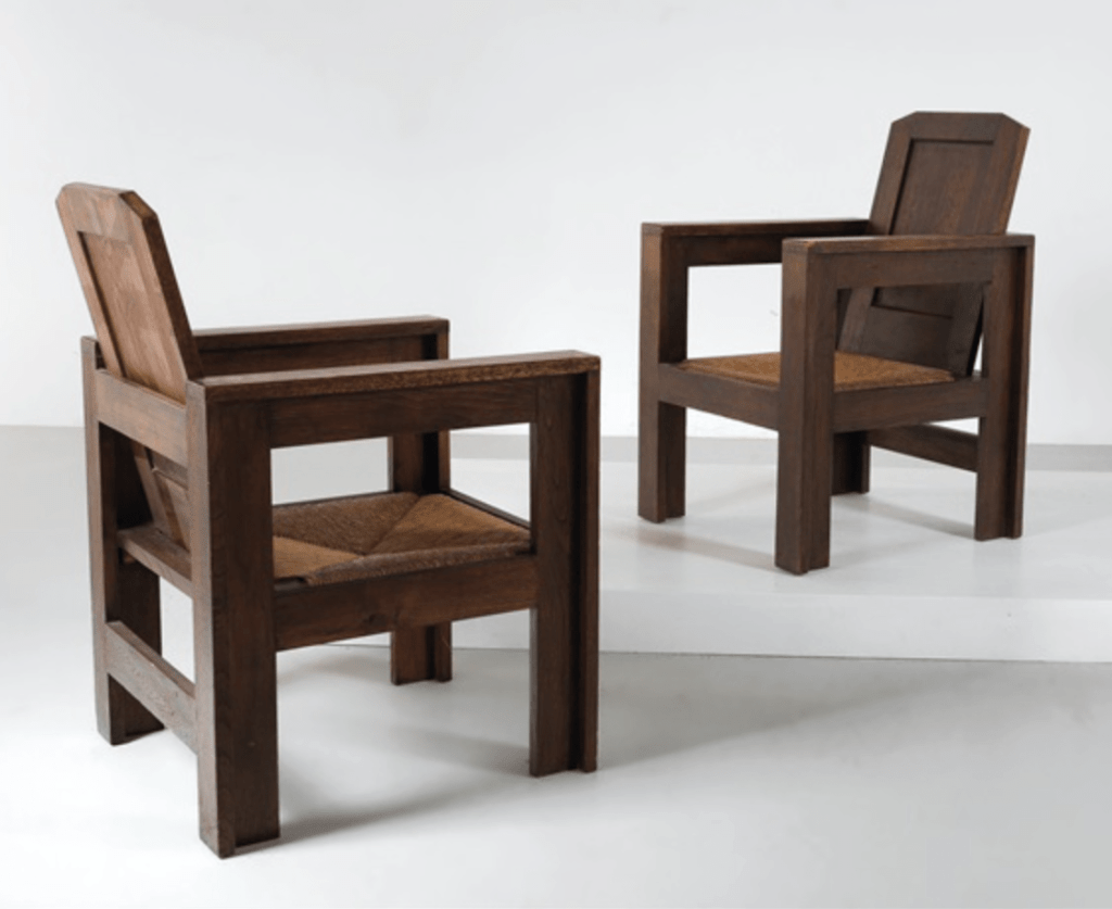 Two Lounge easy chairs designed by Joseph Savina